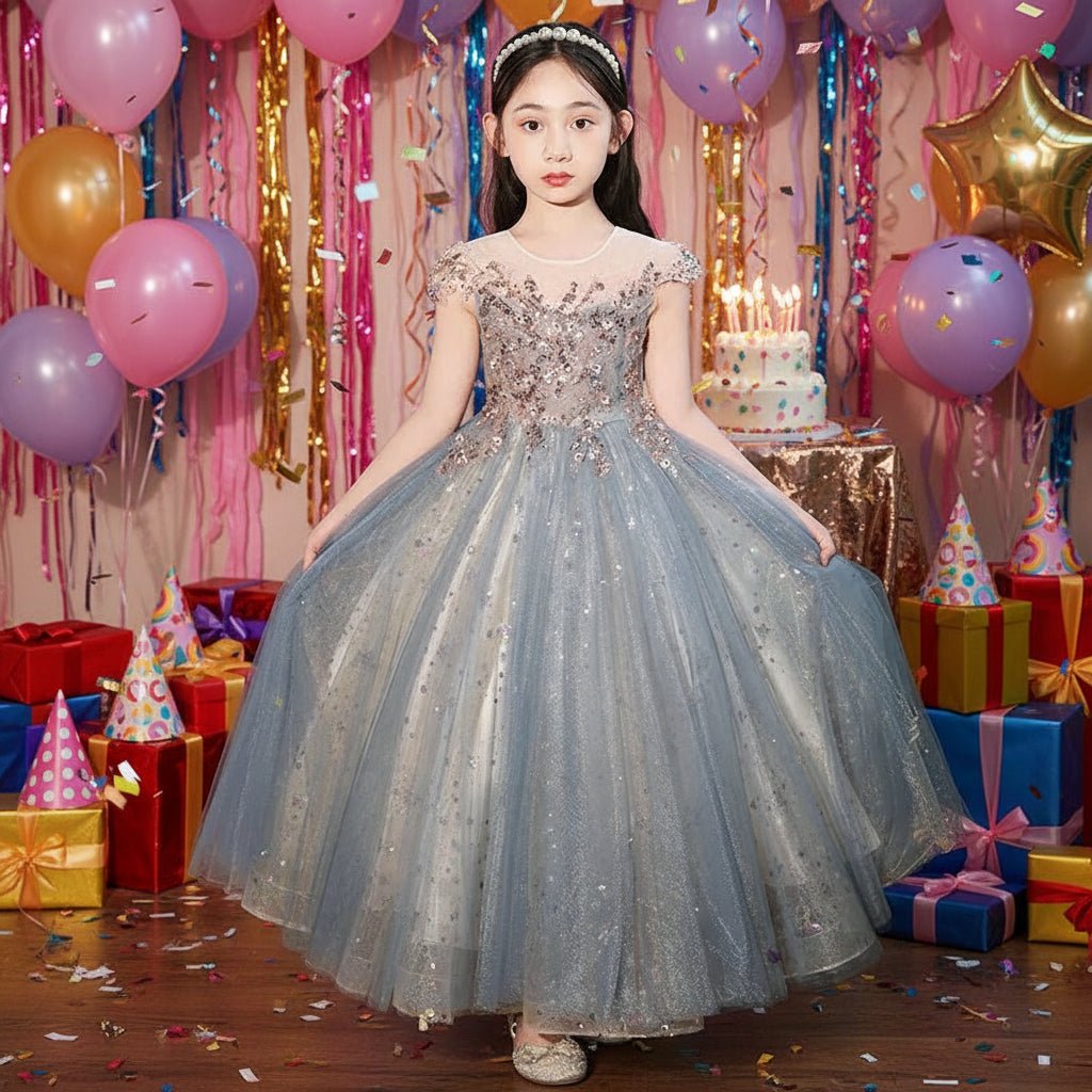 sachin and babi light blue dress Maryanne Champagne (Baby + Toddler) + Ivory White Skirt main image 0