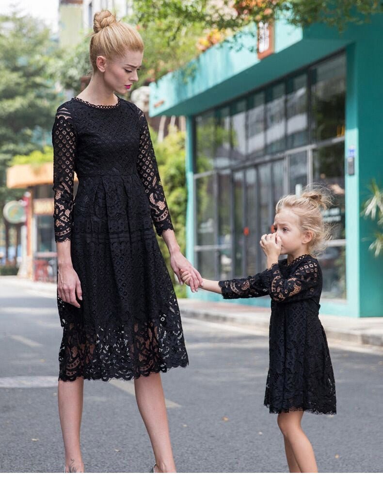 Children's Clothing Lace Dress Mother And Daughter Dresses - PratSN