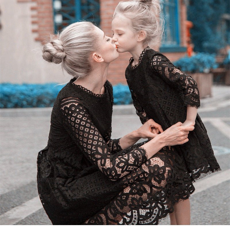 Children's Clothing Lace Dress Mother And Daughter Dresses - PratSN