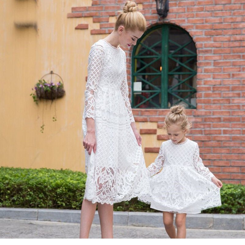 Children's Clothing Lace Dress Mother And Daughter Dresses - PratSN