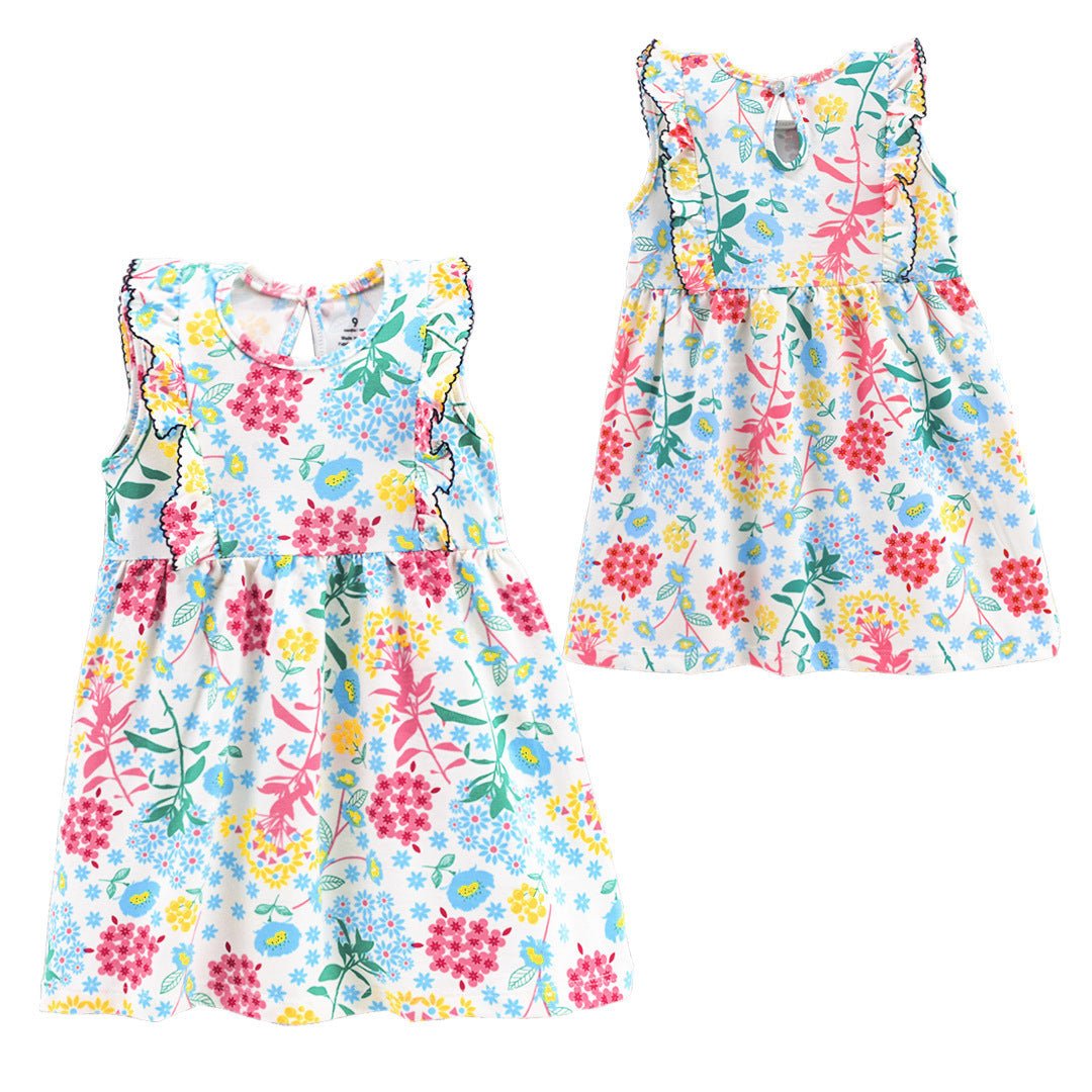 Children's Clothing Summer Dress New Baby Girl Small Cotton Knitted Princess - PratSN