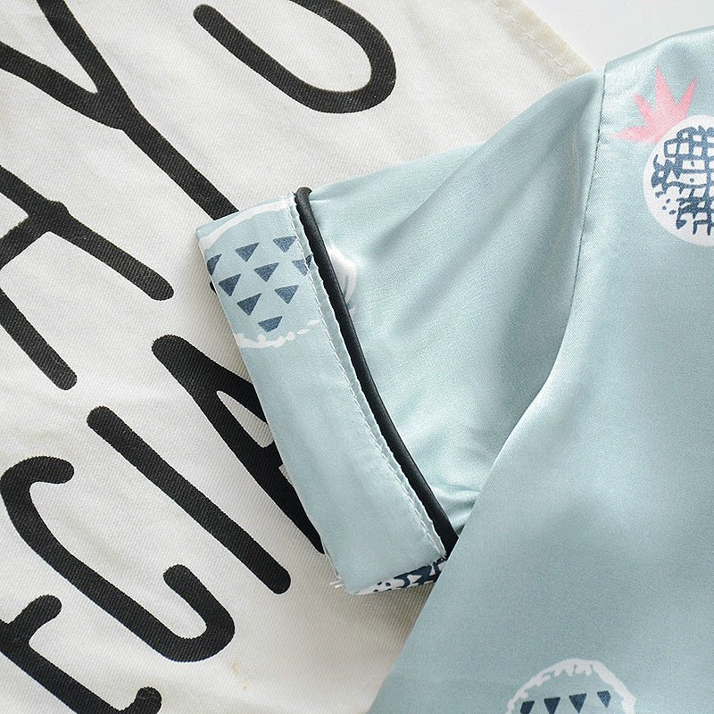Children's ice silk summer pajamas - PratSN