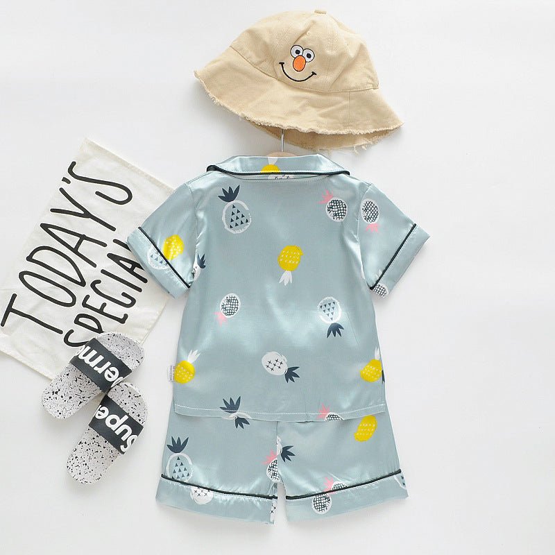 Children's ice silk summer pajamas - PratSN