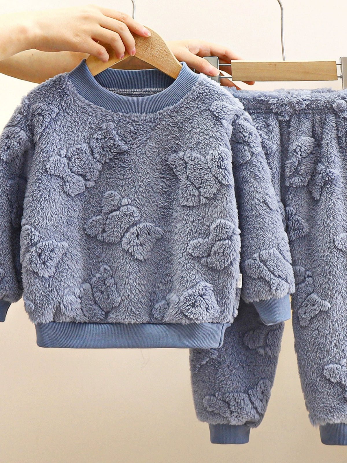 Children's Pajama Set Flannel Heattech Fall and Winter New Arrival Boy Thickened Loungewear Baby Fleece - lined Clothes Children's Clothing - PratSN