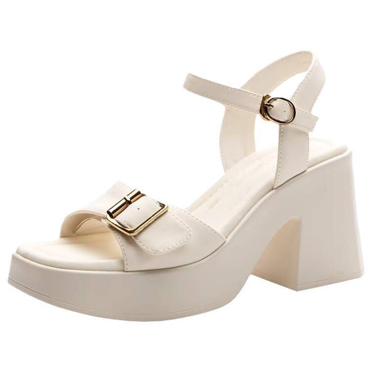 Chunky Heel Waterproof Platform Super High Heel Platform Sandals - PratSN