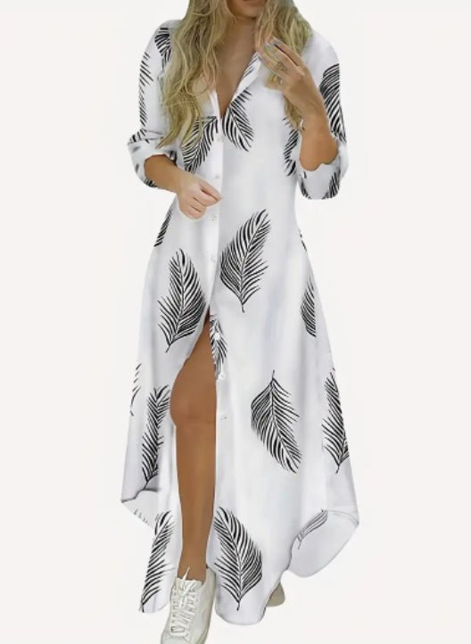 Color Block Striped Shirt Dress - PratSN