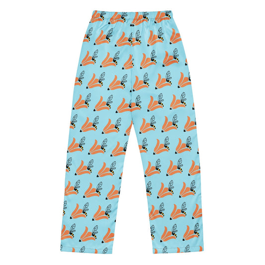 Columbia Blue Blomming pattern Women’s pajama pants - PratSN