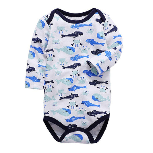 Cotton Long - Sleeved Triangle Romper Spring And Autumn Children'S Romper Bag Fart Clothes Baby And Children'S Clothing - PratSN