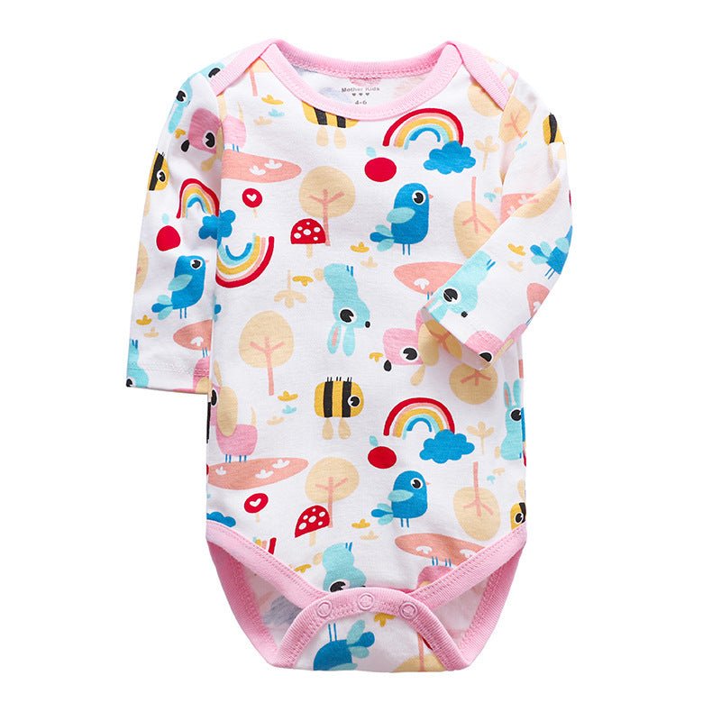 Cotton Long - Sleeved Triangle Romper Spring And Autumn Children'S Romper Bag Fart Clothes Baby And Children'S Clothing - PratSN