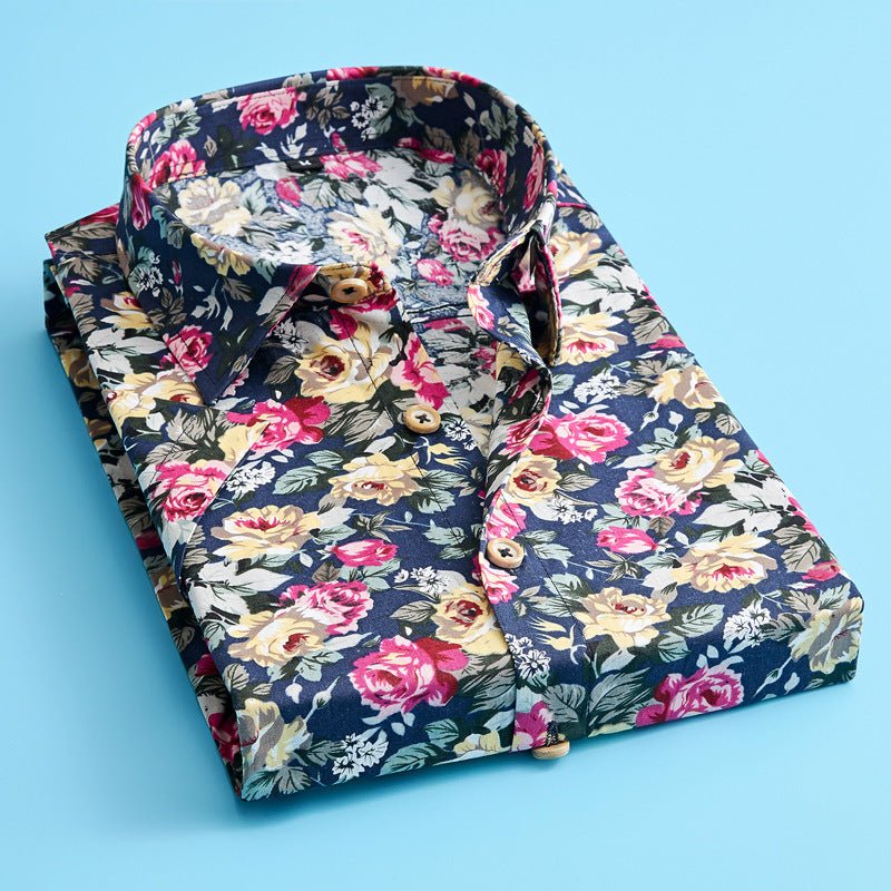 Cotton Men's Thin Lapel Shirt - PratSN