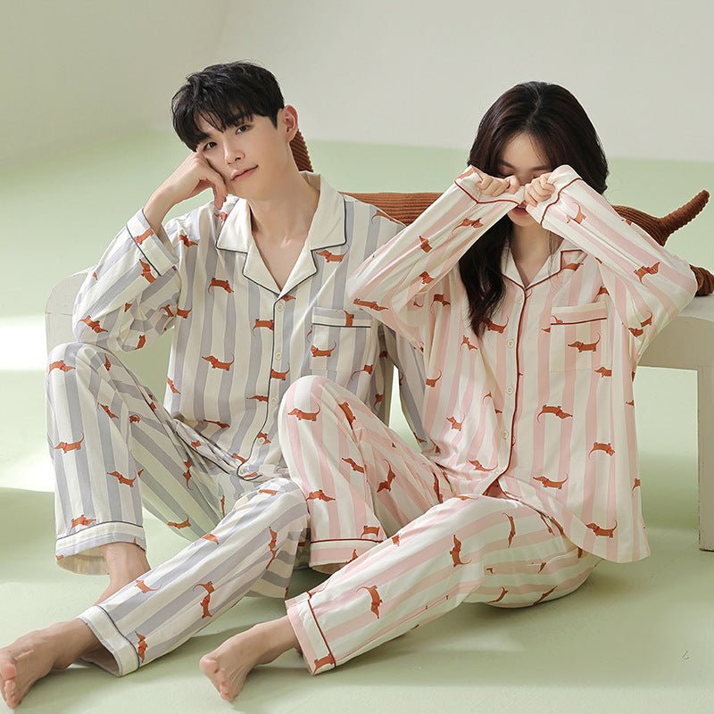 Couple Sleepwear Set Pure Cotton Pajama Set - PratSN