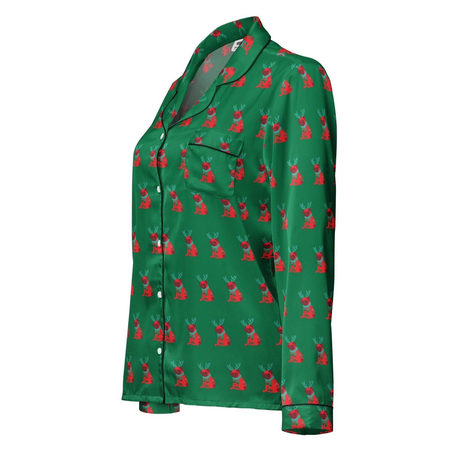 Dog pattern Women’s long sleeve pajama top - PratSN