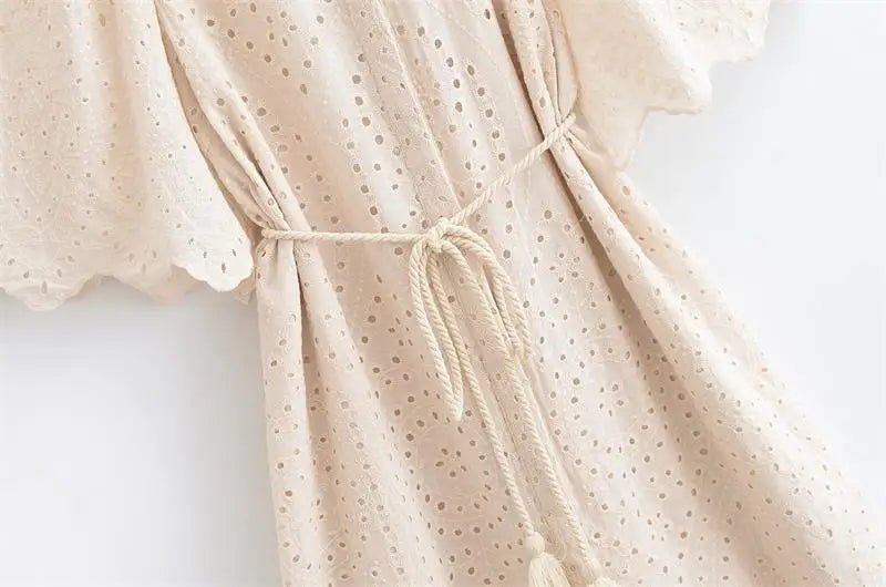 Dresses Summer Women's 2025 New Chic Embroidery Elegant Slim Long Holiday Dress Women's Commuter Street Fashion Youth Dress - PratSN