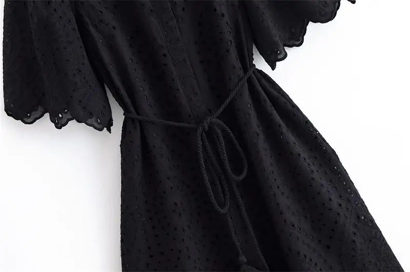 Dresses Summer Women's 2025 New Chic Embroidery Elegant Slim Long Holiday Dress Women's Commuter Street Fashion Youth Dress - PratSN