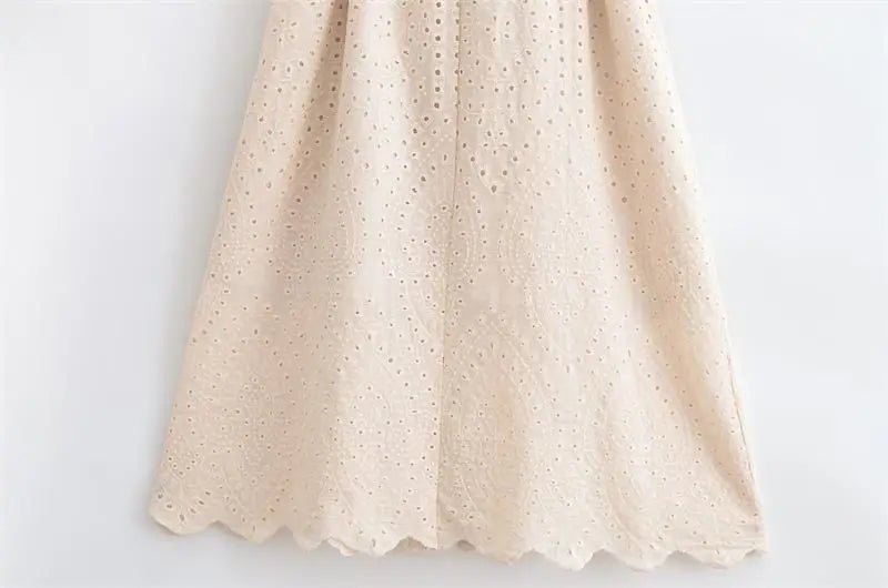 Dresses Summer Women's 2025 New Chic Embroidery Elegant Slim Long Holiday Dress Women's Commuter Street Fashion Youth Dress - PratSN