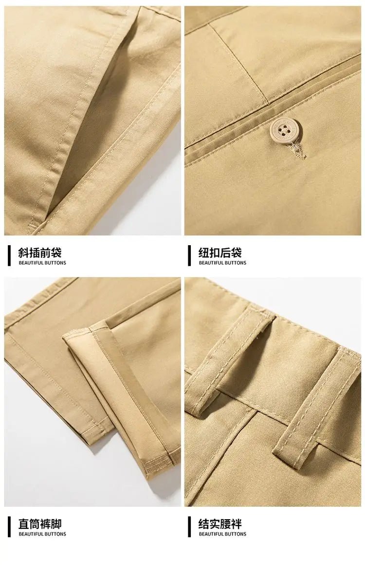 Elegant Men's Pants Straight Business Trouser Male Elastic Stretch Summer Cool Formal Dress Casual Work Office Fashion Golf Wear - PratSN