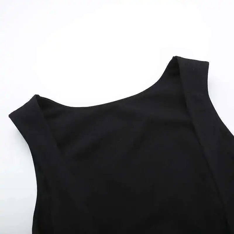 Elegant Short Mini Dress Women 2025 Summer Dress Club Party Dresses Sexy Backless Sleeveless A Line White Black Vestidos - PratSN