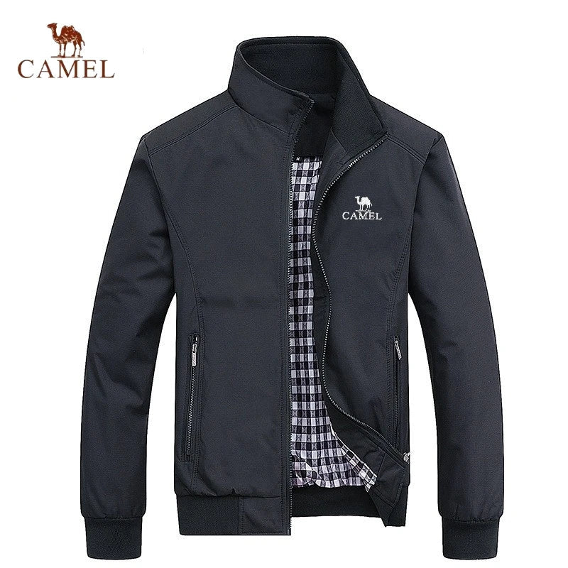 Embroidered CAMEL Spring and Autumn Casual Solid Color Fashion Slim Fit Bomb Jacket Jacket Baseball Jacket Men's Jacket M - 6XL - PratSN