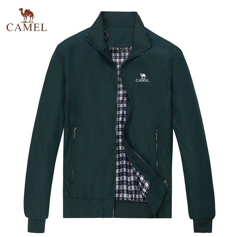 Embroidered CAMEL Spring and Autumn Casual Solid Color Fashion Slim Fit Bomb Jacket Jacket Baseball Jacket Men's Jacket M - 6XL - PratSN