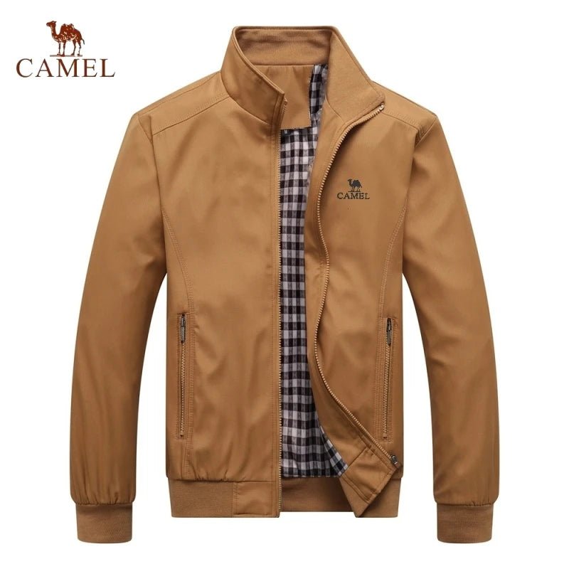 Embroidered CAMEL Spring and Autumn Casual Solid Color Fashion Slim Fit Bomb Jacket Jacket Baseball Jacket Men's Jacket M - 6XL - PratSN