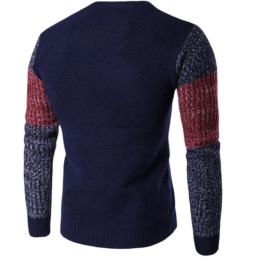 European And American Men's Sweater Fashionable Color Matching - PratSN