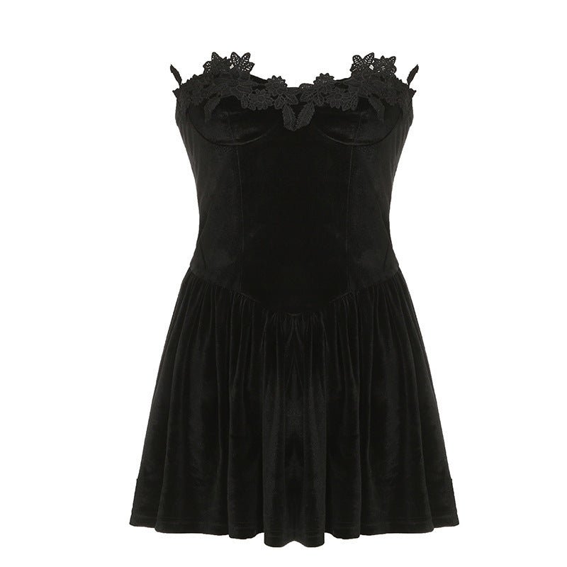 European And American Sexy Sleeveless Lace Tube Top Hot Girl Dress - PratSN