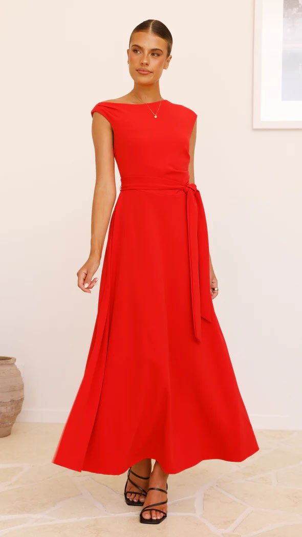 European And American Solid Color Fashion Temperament Sexy Lacing Dress - PratSN