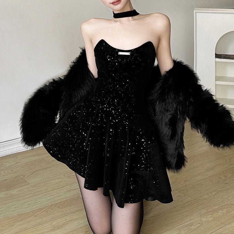 European And American Style Fashion Sexy Tube Top Girdle Short Dress - PratSN