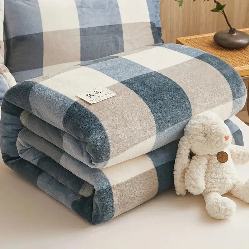 Extra Soft Flannel Blanket Thickened Nap Air Conditioning Blanket - PratSN