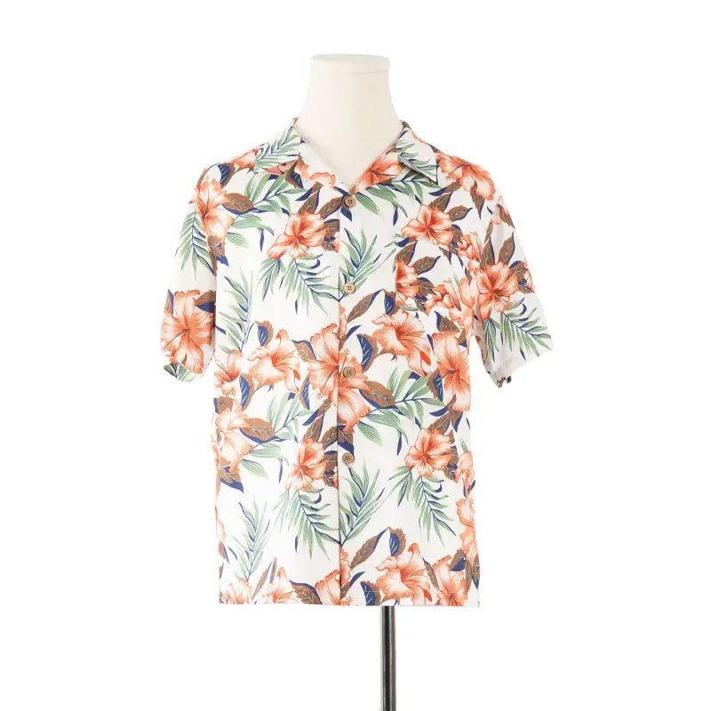 Family Look Vacation Beach Clothing Mom Daughter Sleeveless Dress Dad Son Matching Floral Shirt Set Parent Child Holiday Clothes - PratSN