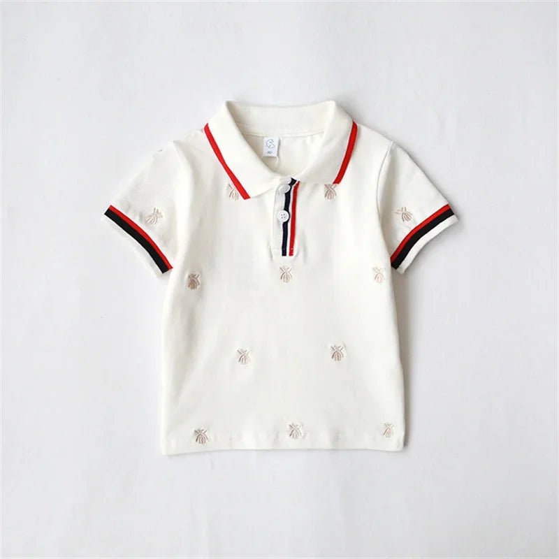 Family Matching Clothes Summer Mother Kids Dresses Cotton Couple Family Look Father Son Polo T-Shirts Tops Mom Daughter Dress - PratSN
