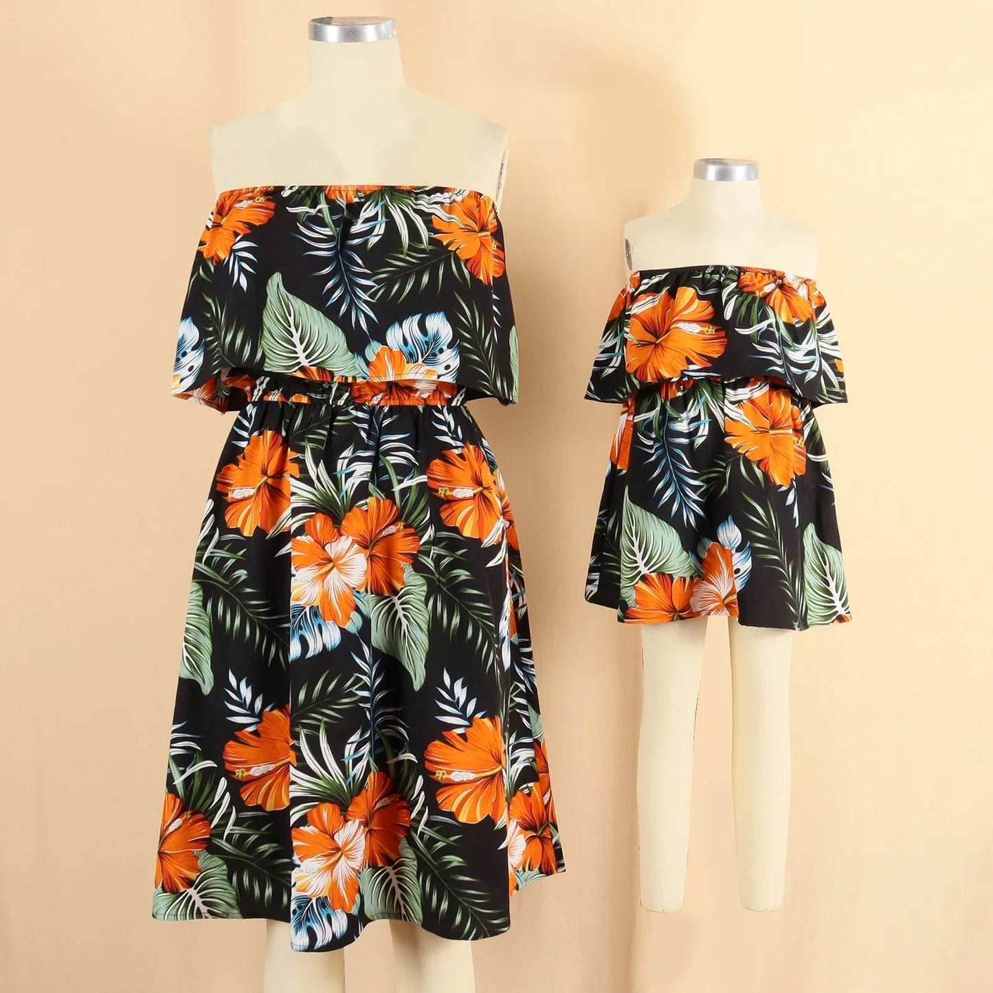 Family Matching Outfits Vacation Holiday Hawaii Mom And Daughter Floral Beach Dresses Dad And Son Shirts Shorts Outfits - PratSN