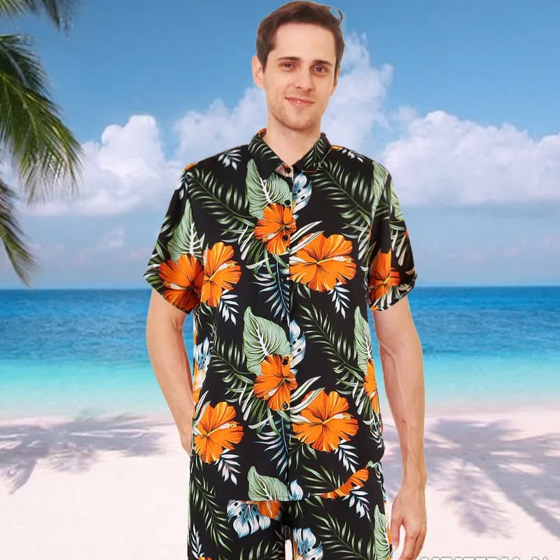 Family Matching Outfits Vacation Holiday Hawaii Mom And Daughter Floral Beach Dresses Dad And Son Shirts Shorts Outfits - PratSN