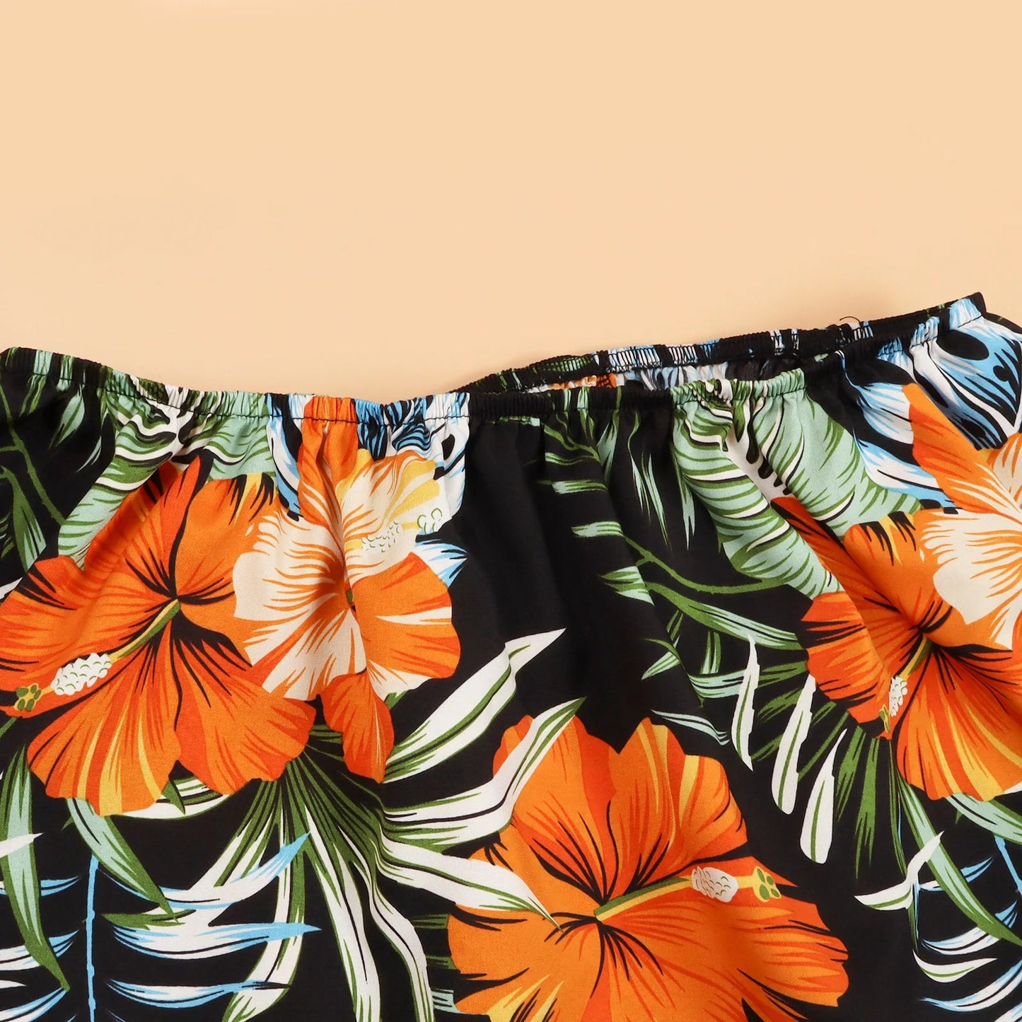 Family Matching Outfits Vacation Holiday Hawaii Mom And Daughter Floral Beach Dresses Dad And Son Shirts Shorts Outfits - PratSN