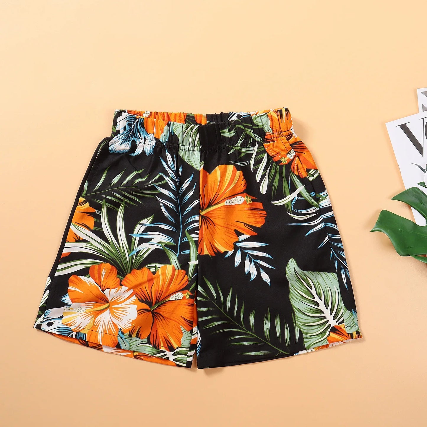 Family Matching Outfits Vacation Holiday Hawaii Mom And Daughter Floral Beach Dresses Dad And Son Shirts Shorts Outfits - PratSN