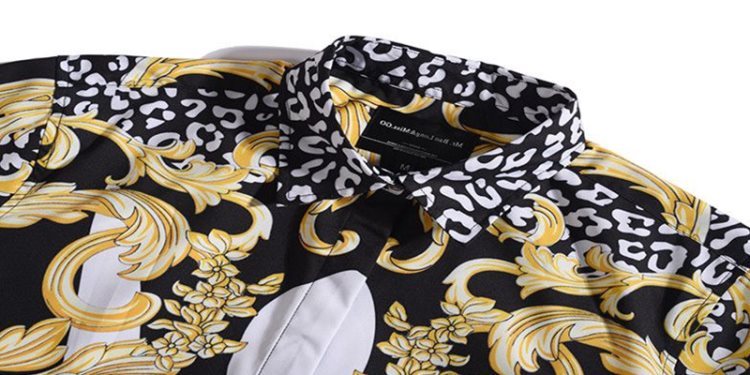 Fashion 3D Print Luxury Harajuku Men Dress Shirts - PratSN