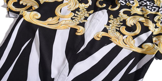 Fashion 3D Print Luxury Harajuku Men Dress Shirts - PratSN