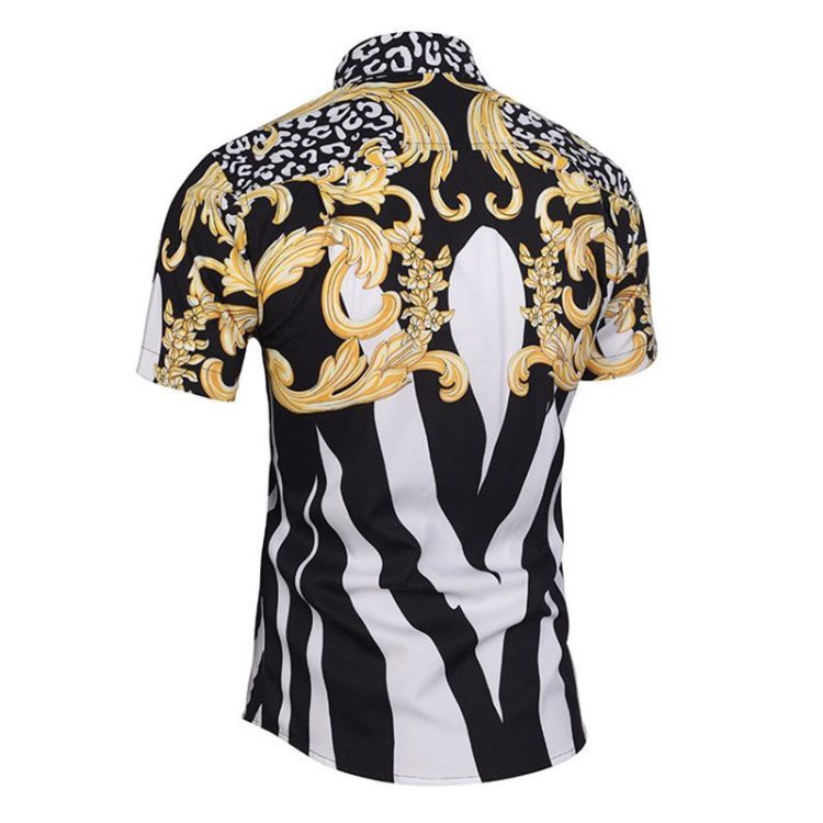 Fashion 3D Print Luxury Harajuku Men Dress Shirts - PratSN