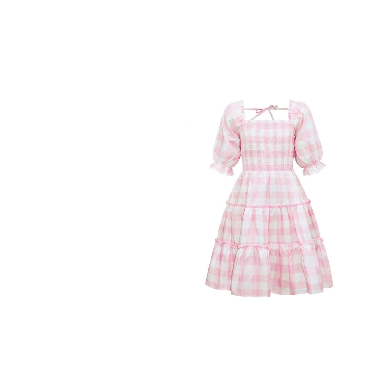 Fashion Floral Square Collar Lantern Sleeve Mother - daughter Parent - child Dress - PratSN