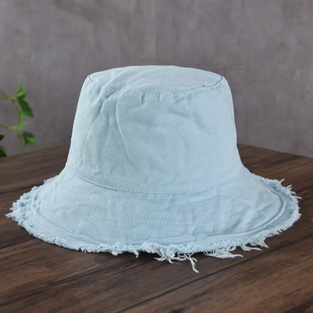 Fashion Foldable Burrs Bucket Hat for Women Men Beach Sun Visor UV Protection UPF 50+ Sun Hat Summer Large Wide Brim Panama Bob - PratSN