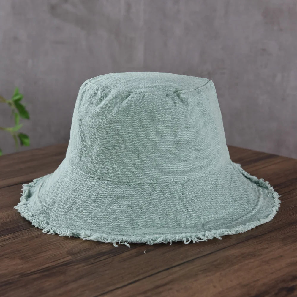 Fashion Foldable Burrs Bucket Hat for Women Men Beach Sun Visor UV Protection UPF 50+ Sun Hat Summer Large Wide Brim Panama Bob - PratSN