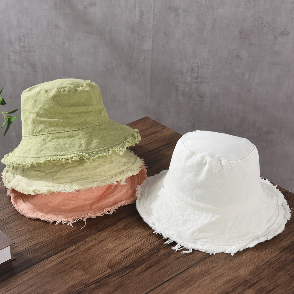 Fashion Foldable Burrs Bucket Hat for Women Men Beach Sun Visor UV Protection UPF 50+ Sun Hat Summer Large Wide Brim Panama Bob - PratSN