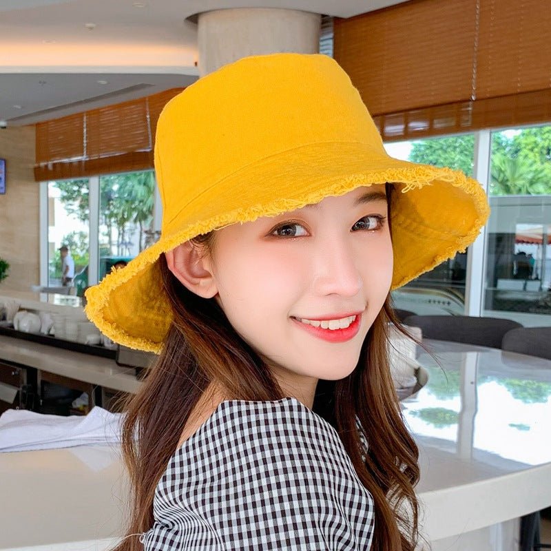 Fashion Foldable Burrs Bucket Hat for Women Men Beach Sun Visor UV Protection UPF 50+ Sun Hat Summer Large Wide Brim Panama Bob - PratSN