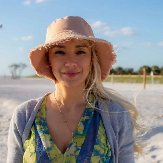 Fashion Foldable Burrs Bucket Hat for Women Men Beach Sun Visor UV Protection UPF 50+ Sun Hat Summer Large Wide Brim Panama Bob - PratSN