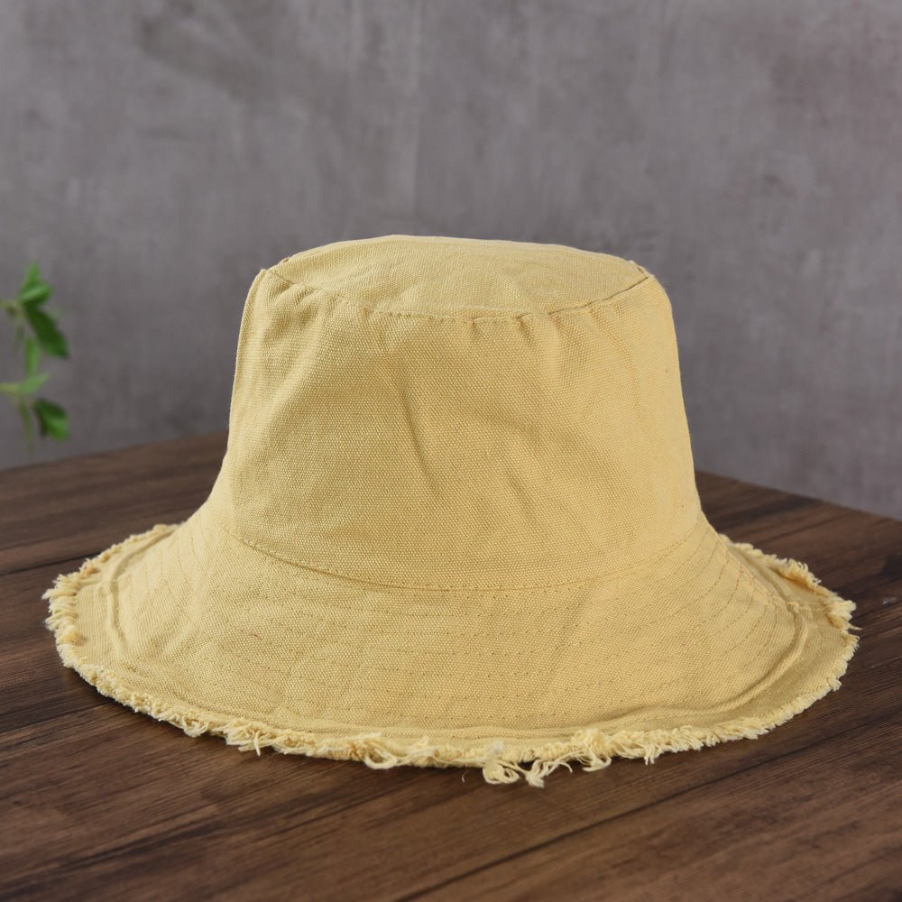Fashion Foldable Burrs Bucket Hat for Women Men Beach Sun Visor UV Protection UPF 50+ Sun Hat Summer Large Wide Brim Panama Bob - PratSN