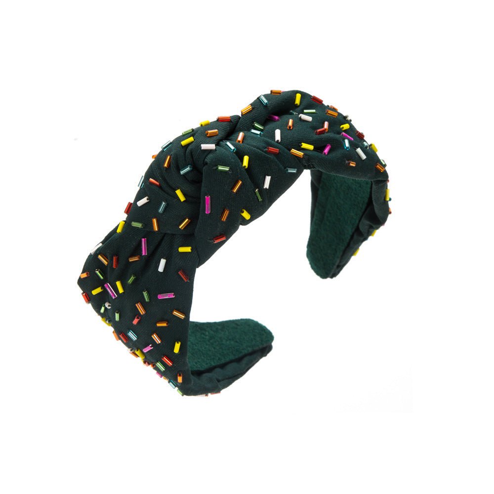 Fashion Hand - stitched Glass Tube Headband Temperament - PratSN