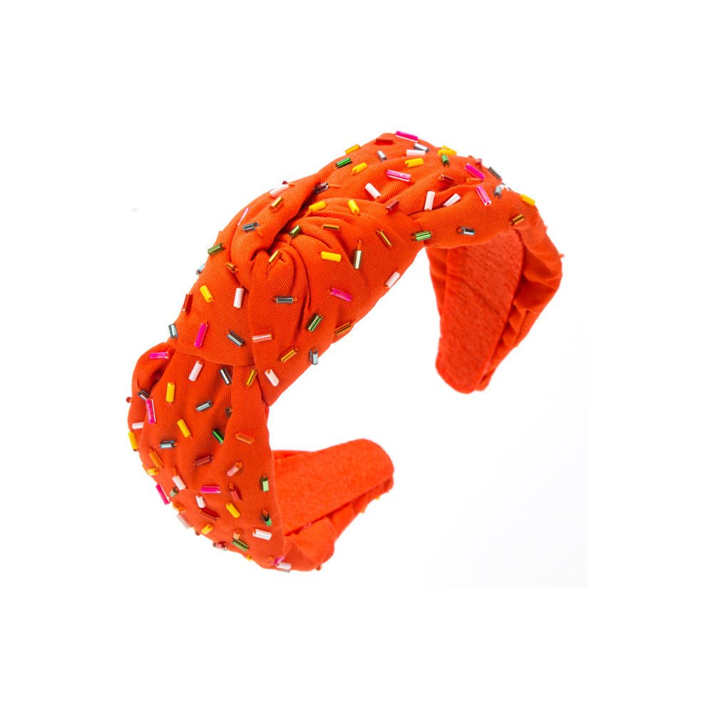 Fashion Hand - stitched Glass Tube Headband Temperament - PratSN