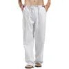 Fashion Mens Linen Wide Pants Korean Trousers Oversize Sports Streetwear Male Spring Pants Casual Men Clothing Sweatpants - PratSN