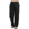 Fashion Mens Linen Wide Pants Korean Trousers Oversize Sports Streetwear Male Spring Pants Casual Men Clothing Sweatpants - PratSN