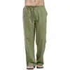 Fashion Mens Linen Wide Pants Korean Trousers Oversize Sports Streetwear Male Spring Pants Casual Men Clothing Sweatpants - PratSN
